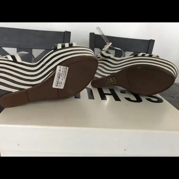 Schultz black & white wedge heels - Picture 6 of 6